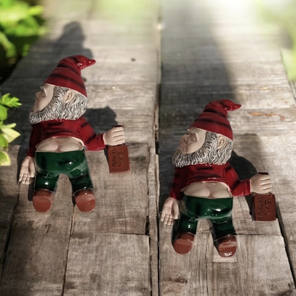 2) Drunk Gnome Lawn Ornaments